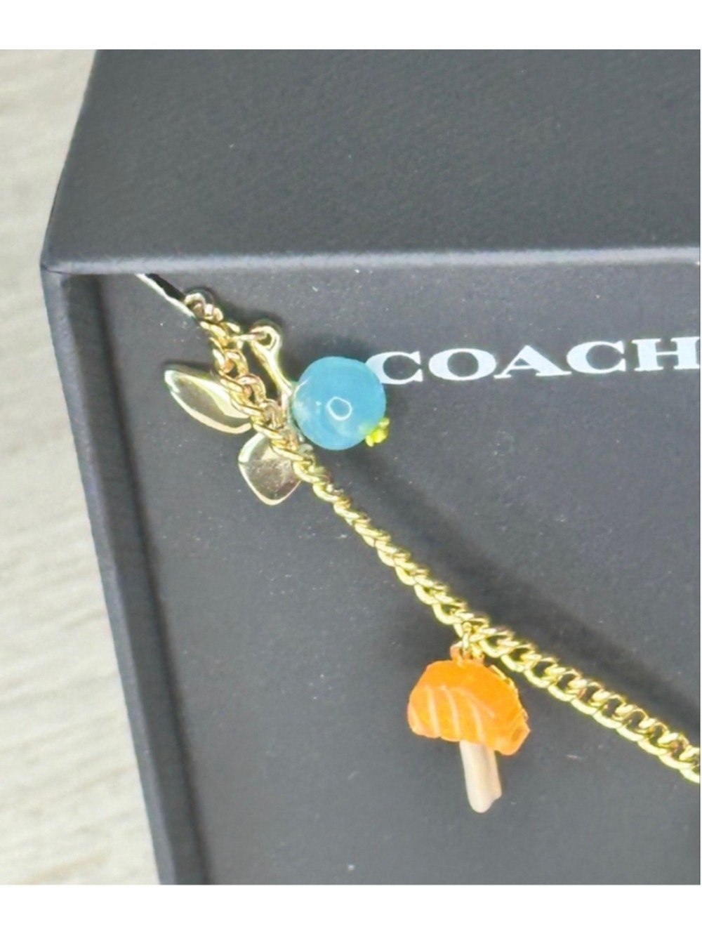 Coach x Observed By Us Strawberry Charm Necklace NWT Limited Edition - Picture 7 of 8